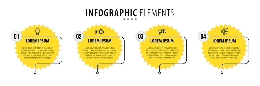 Vector infographic design template with 4 options or steps