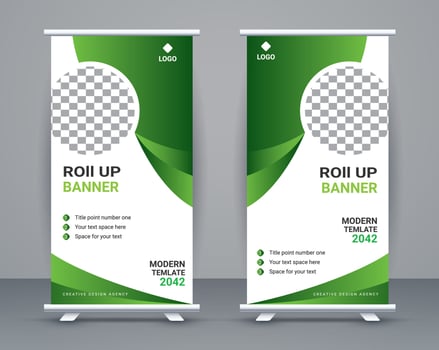 Roll up banner template  and travel banner design  free vector