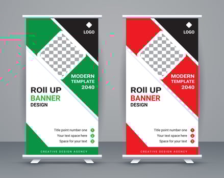 Roll up banner template  and travel banner design  free vector