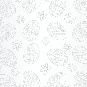 geometric pattern abstract background, with easter egg and floral ornament. Template for banners, posters, social media, greeting cards, spring gift wrapping. vector