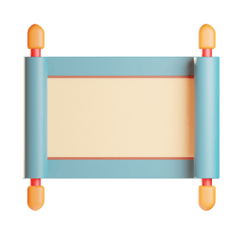 Chinese Scroll 3d Illustration png