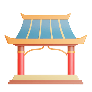 Chinese Shrine 3d Illustration png