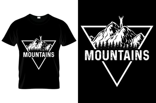 Mountain illustration, outdoor adventure Vector graphic for t shirt Design