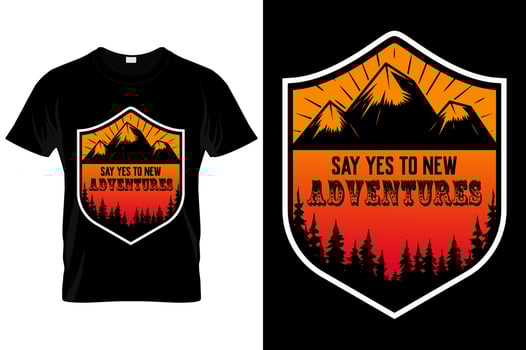Mountain illustration, outdoor adventure Vector graphic for t shirt Design
