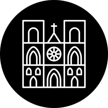 notre dame Vector Icon Style