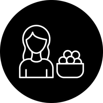 gatherer female Vector Icon Style