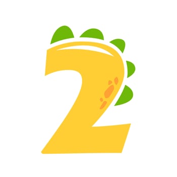 dinosaur number design birthday party for kids vector