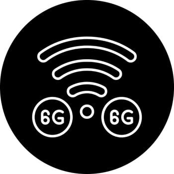6G Network Vector Icon Style