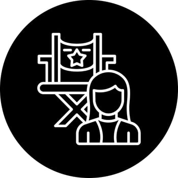 Director Female Vector Icon Style