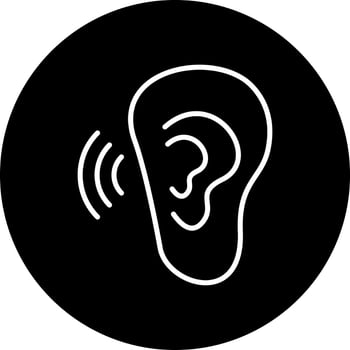 Listening Vector Icon Style