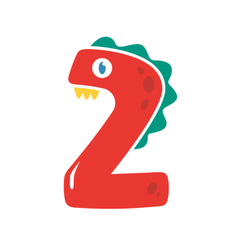 dinosaur number design birthday party for kids png