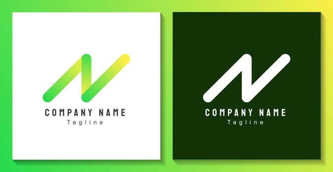 Gradient Letter N Logo vector
