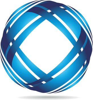 Round Design Element For Logotype Design vector