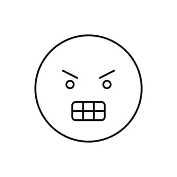 Furious, emotions vector icon