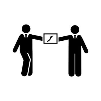 Businessman, graphic, job vector icon