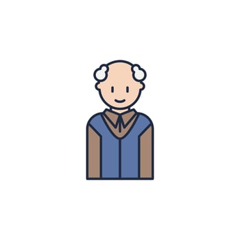 granddad cartoon vector icon