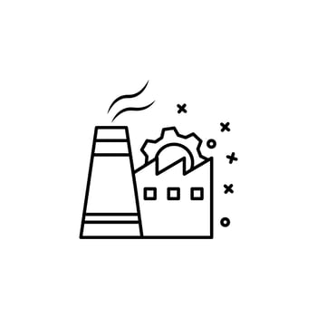 Factory manufacturer vector icon