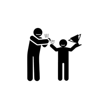 Achievement, award, clap, positive vector icon