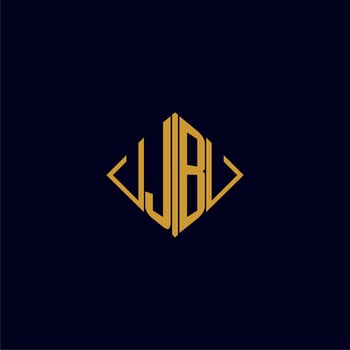 JB initial monogram square logo design ideas vector