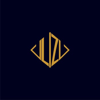 LZ initial monogram square logo design ideas vector
