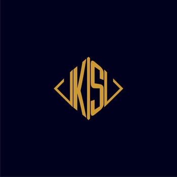 KS initial monogram square logo design ideas vector