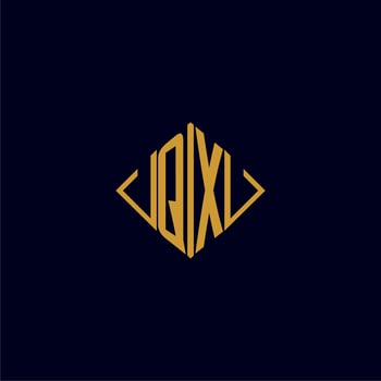 QX initial monogram square logo design ideas vector
