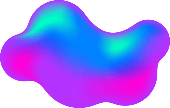 Gradient blob shape. Abstract organic random form. Liquid fluid background. Amoeba bubble and splash. Memphis element png