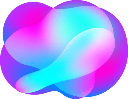 Liquid gradient shape. Fluid abstract color background. Holographic organic 3D design. Neon futuristic element. Blend bubble png
