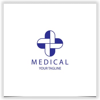 modern outline health and cross logo premium elegant template vector eps 10