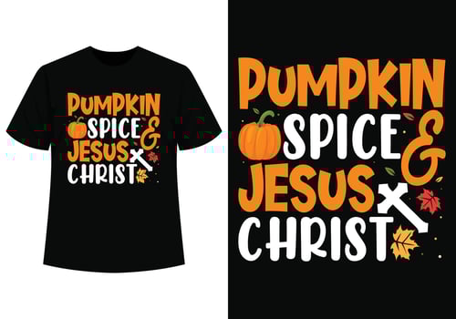 Pumpkin spice t-shirt design vector