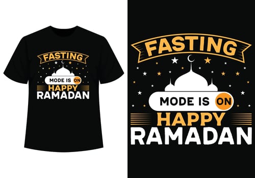 Fasting mode is on t-shirt design vector