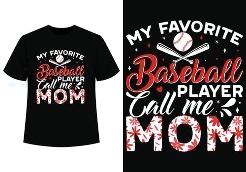 Baseball player call me mom tshirt vector