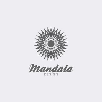abstract geometric mandala ornament logo design,ethnic  flower motif  insignia vector
