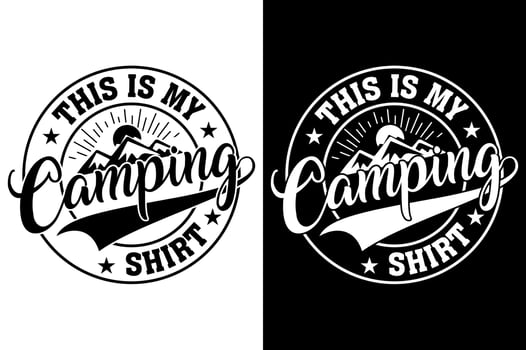 Camping Typography Quotes t shirt Vector illustration design