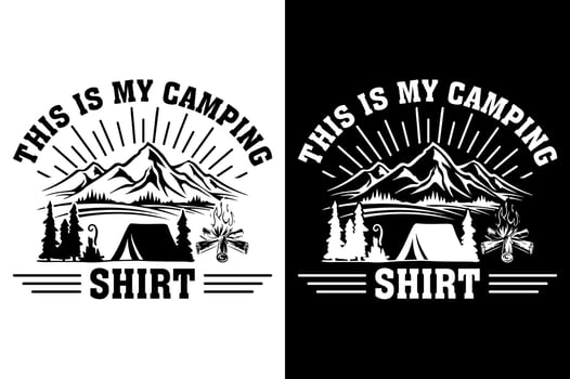 Camping Typography Quotes t shirt Vector illustration design