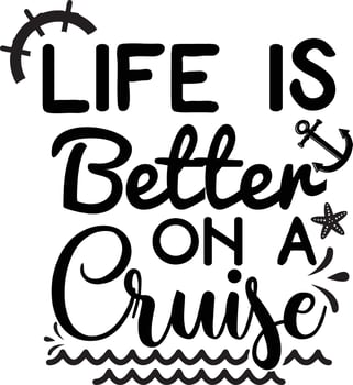 Cruise Quotes Design vector