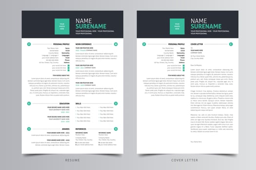 Professional Modern Resume Template, CV Template. Free Download vector
