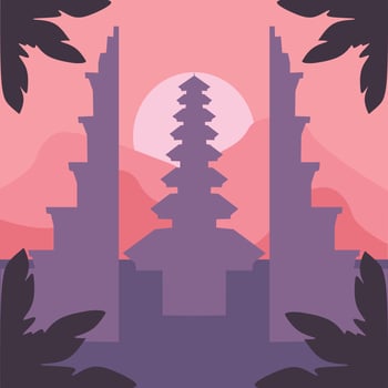 Day of Silence as known as Nyepi Day vector
