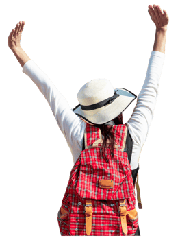Young traveler woman png