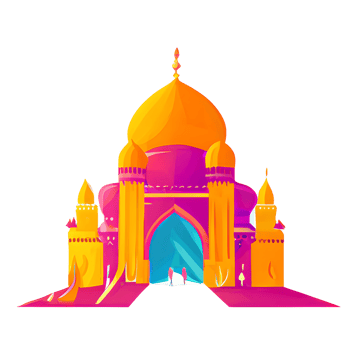 festive EID mubarak gradient illustration png