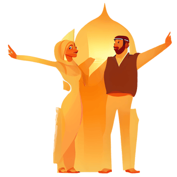 festive EID mubarak gradient illustration png