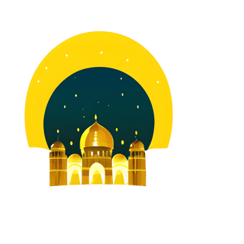 festive EID mubarak gradient illustration png