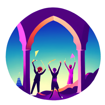 festive EID mubarak gradient illustration png