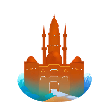 festive EID mubarak gradient illustration png