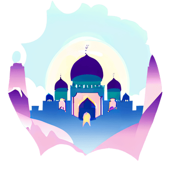 festive EID mubarak gradient illustration png