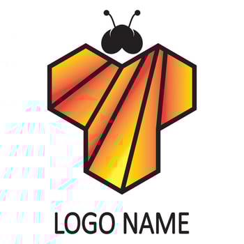 bee logo illustrations design icon vector