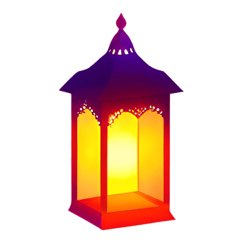 islamic lantern gradient illustration png