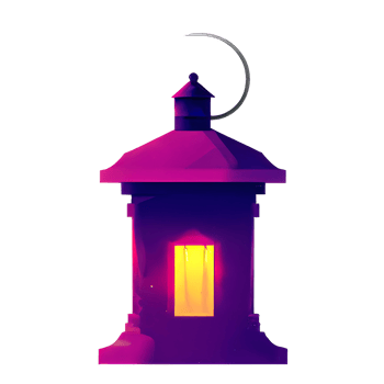 islamic lantern gradient illustration png