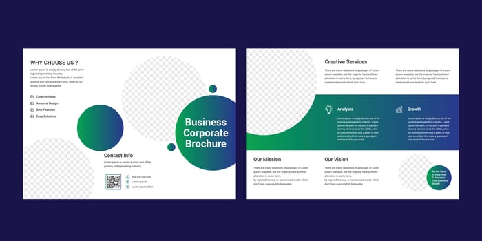 corporate business trifold brochure template vector