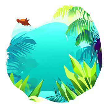 leaf tropical badge illustration png